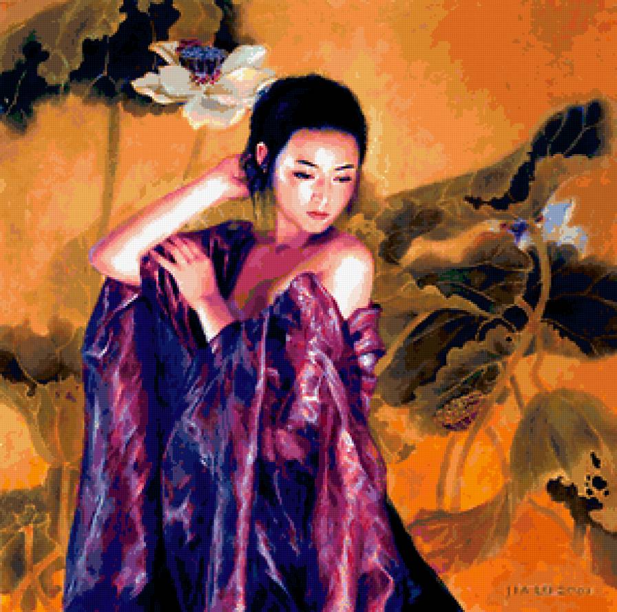 №405819 - девушка, живопись, автор картины jia lu ( цзя лу ) - предпросмотр