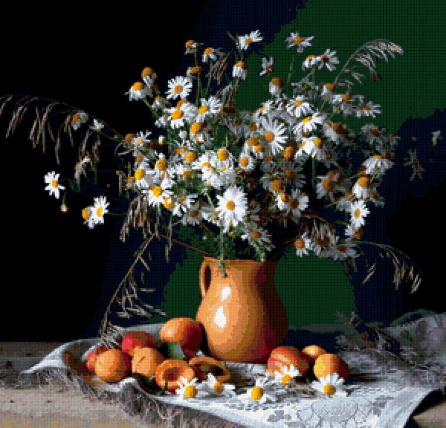 Цветы и натюрморты от Юлии Овчинниковой - ромашки, натюрморт, цветы, букет - предпросмотр