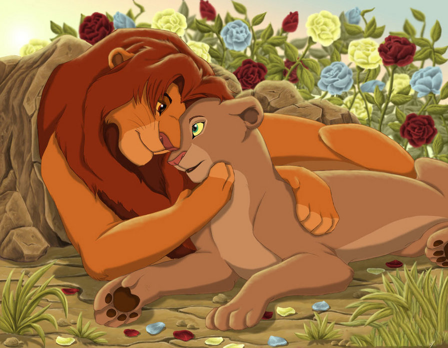 Король лев - мультяшки, детская, мультик, симба, любовь, дисней, животные - оригинал