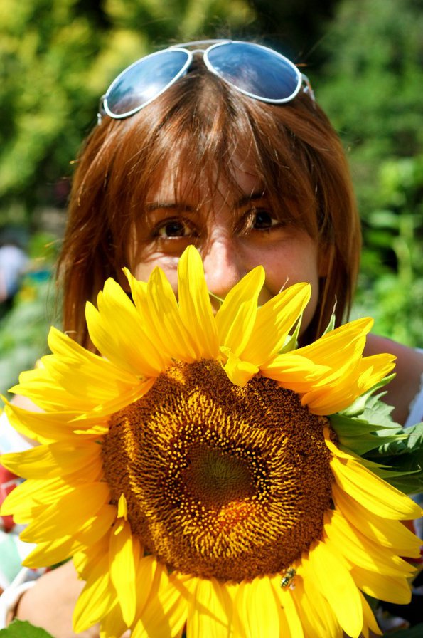 Катя - цветок, желтый, девушка, подсолнух, солнце - оригинал