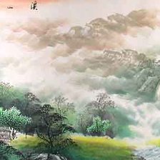 Оригинал схемы вышивки «Китайский пейзаж» (№408237)