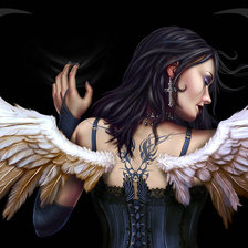 Схема вышивки «девушка ангел»