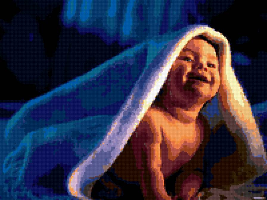 малыш под одеялом - предпросмотр