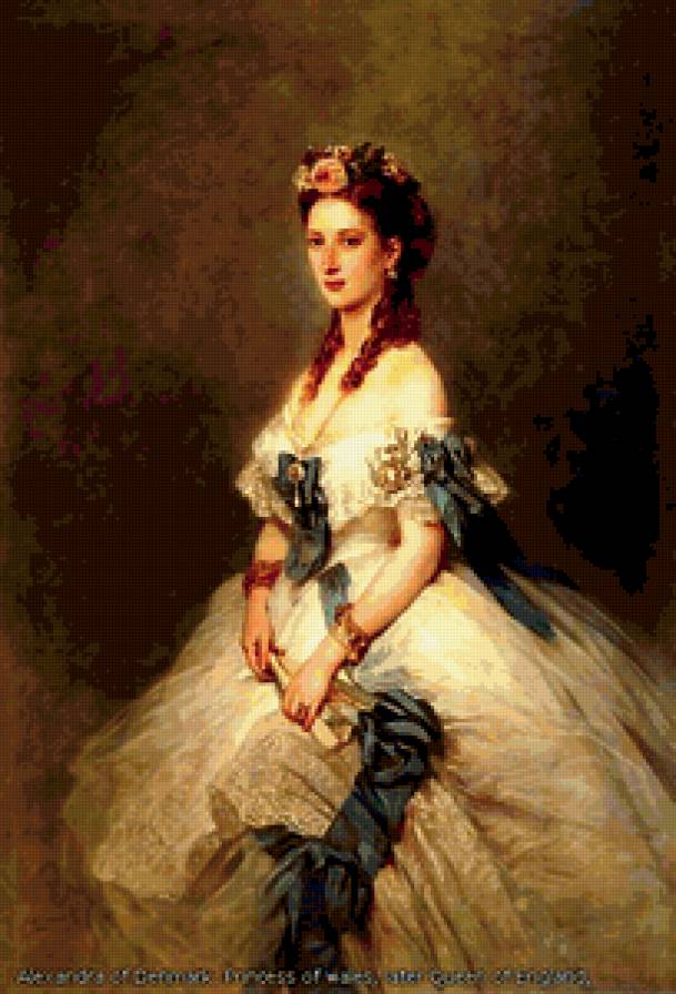 Александра Датская, принцесса Уэльсская - картины, 19 век, красавица, женщина - предпросмотр