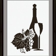 Схема вышивки «натюрморт с вином»