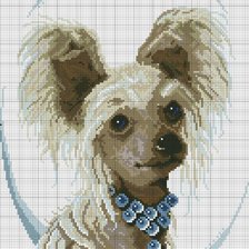 Схема вышивки «Chinese Crested»