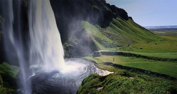 водопад Сельяландфосс - природа, пейзаж - оригинал