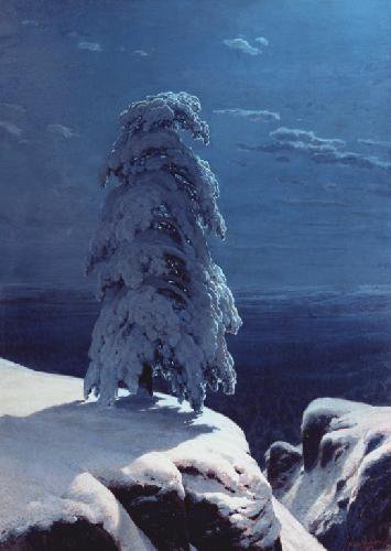 Шишкин И.И. На севере диком... - пейзаж, сугробы, живопись, природа, деревья, зима, снег - оригинал