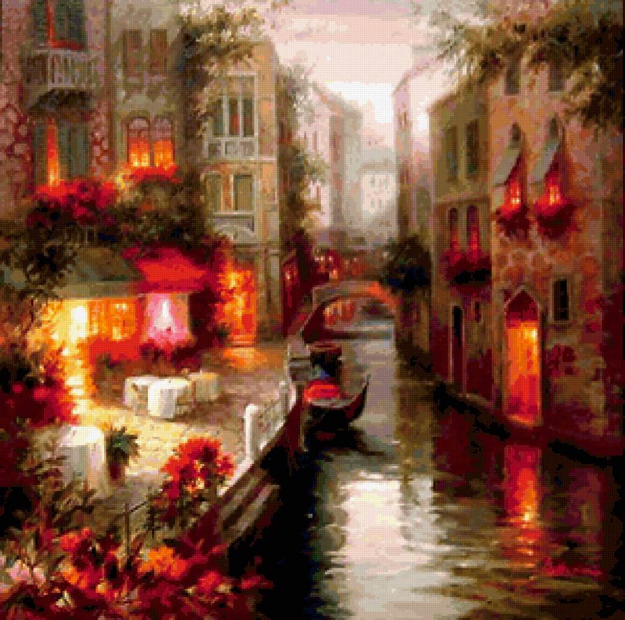 Вечерняя Венеция - улица, венеция, пейзаж, город - предпросмотр