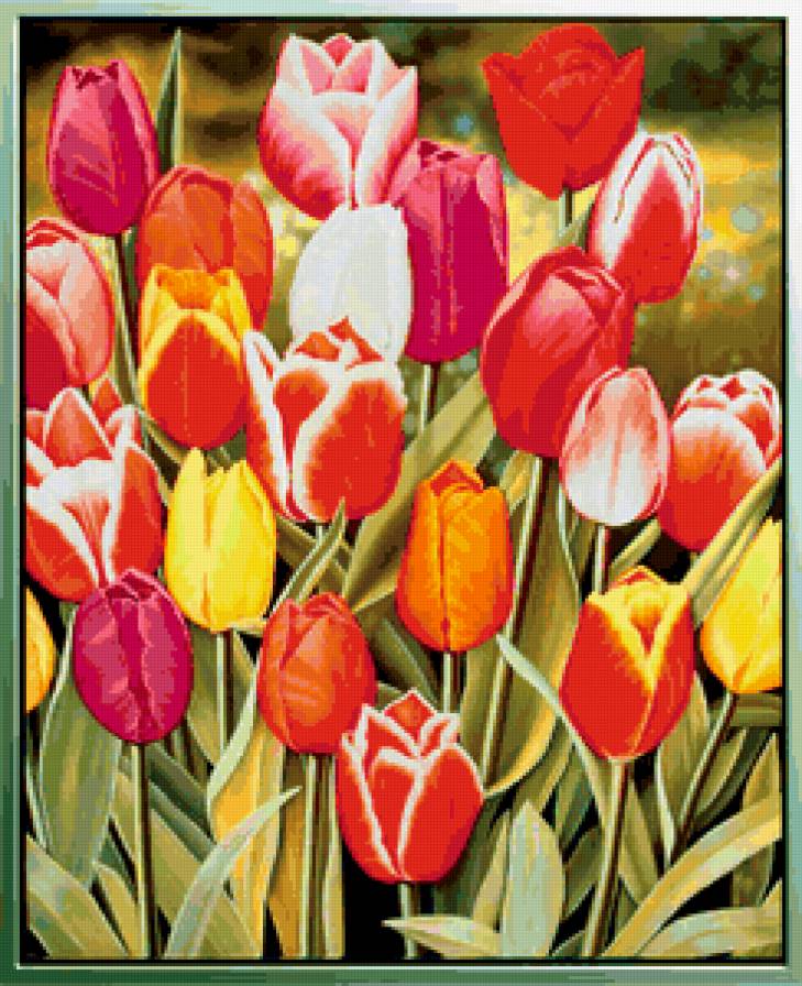 Натюрморт, цветы, тюльпаны - натюрморт, цветы, тюльпаны - предпросмотр