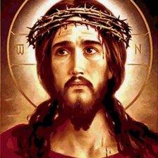 Оригинал схемы вышивки «иисус в терновом венце» (№411801)