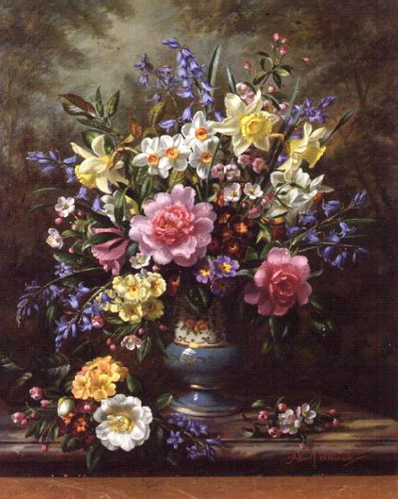 №412228 - albert williams, букет, натюрморт, цветы, живопись - оригинал