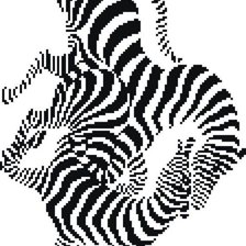 Оригинал схемы вышивки «зебры» (№412394)