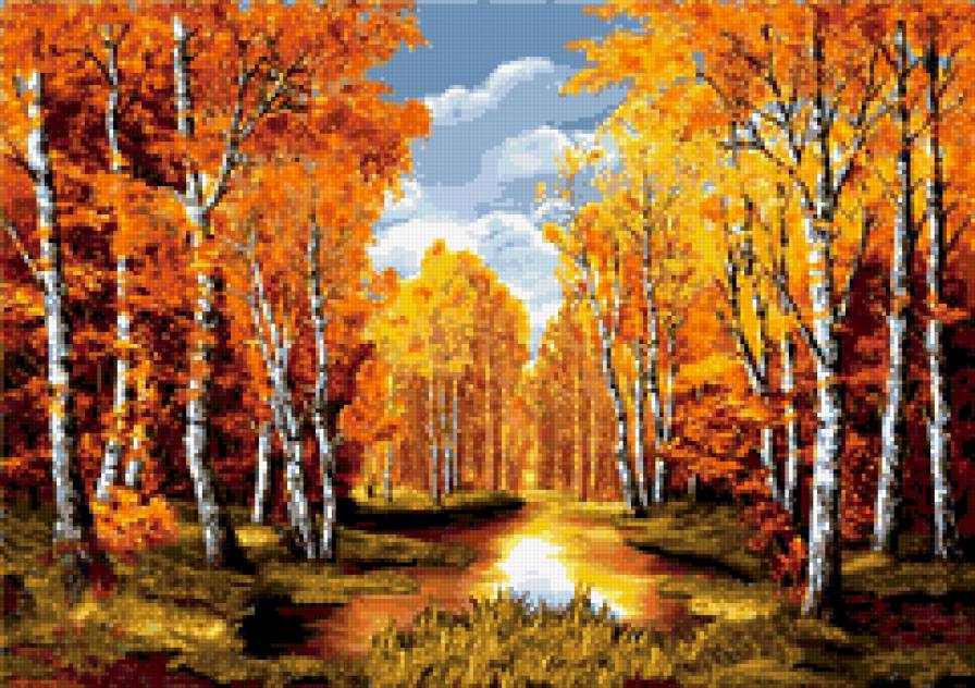 Золото осени - осенний, природа, пейзаж, лес, осень - предпросмотр