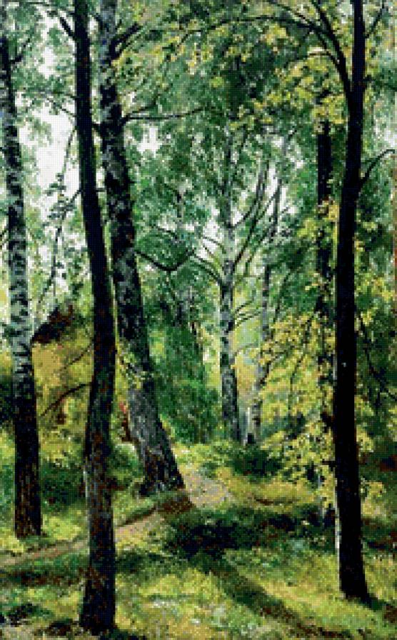 Шишкин И.И. Лиственный лес - пейзаж, живопись, деревья, природа - предпросмотр