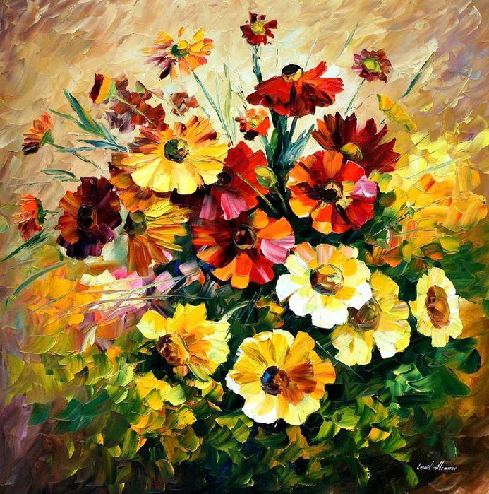 №413348 - натюрморт, букет, цветы, живопись - оригинал