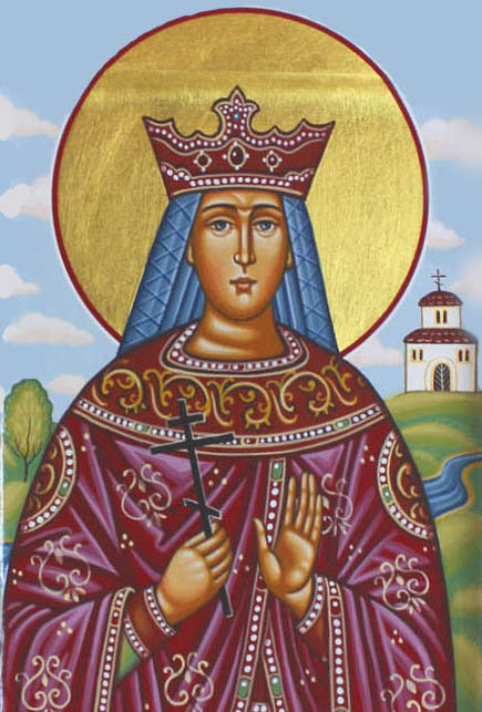 Св. царица Евгения сербская - икона - оригинал