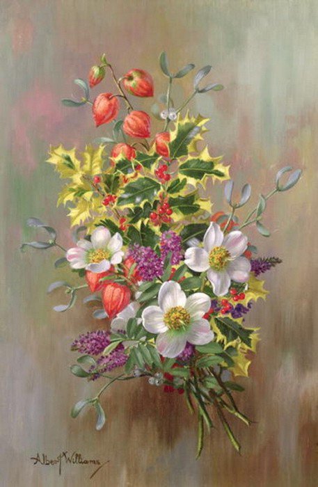 №414274 - букет, натюрморт, цветы, albert williams, живопись - оригинал