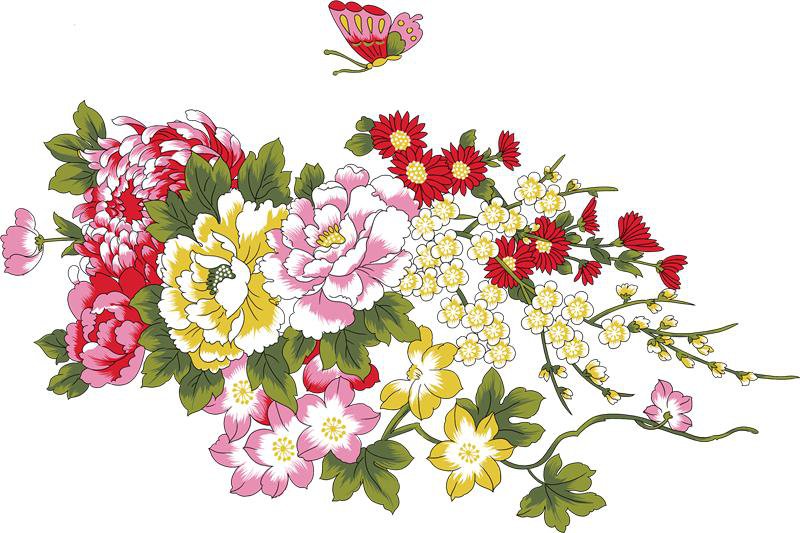 цветы - бабочка, пионы, природа, картина, пион, цветок, натюрморт - оригинал