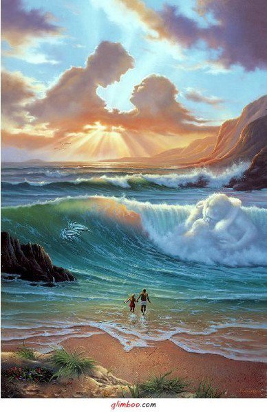двое - люди, волна, влюбленные, море - оригинал