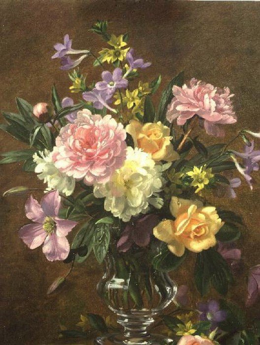 №416763 - букет, натюрморт, живопись, цветы, albert williams - оригинал