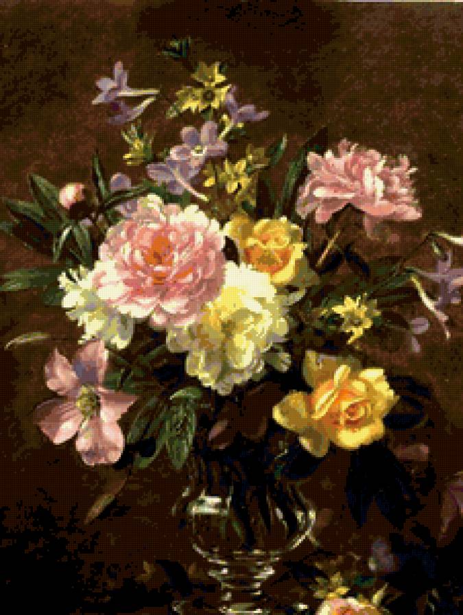 №416763 - albert williams, букет, цветы, живопись, натюрморт - предпросмотр