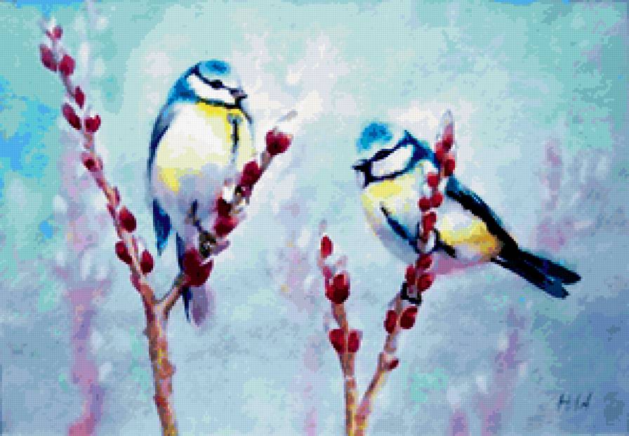 Серия "Птицы" - синицы, птицы - предпросмотр