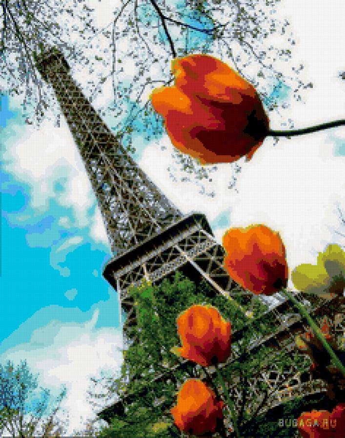 Париж - весна, париж, эйфелева башня - предпросмотр