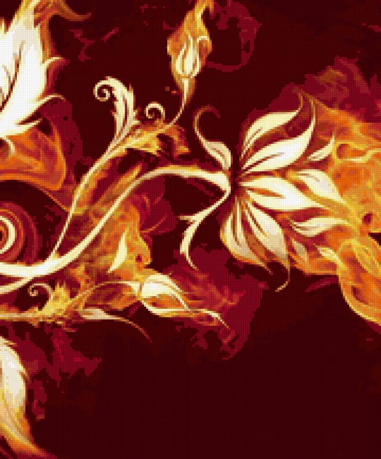 Огненный цветок - огонь, цветы - предпросмотр