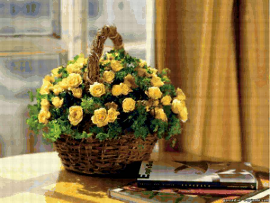 Желтые розы - розы, букет, цветы - предпросмотр