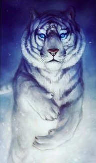 Снежный тигр - кошка, фентези, животные - оригинал