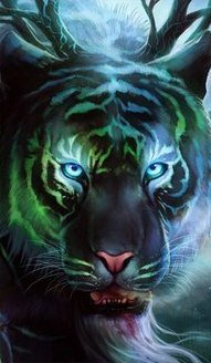 Тигр дух природы - фентези, животные, кошка - оригинал