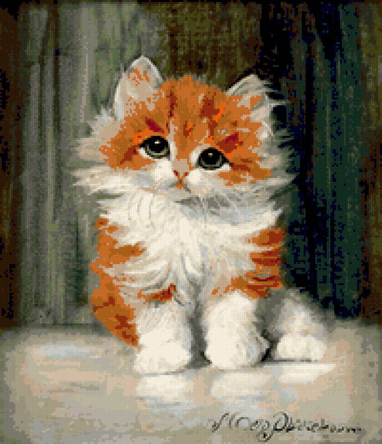 Рыжик - котенок, кот, картина, животные - предпросмотр
