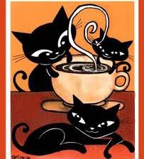 Оригинал схемы вышивки «кофе и коты» (№418395)