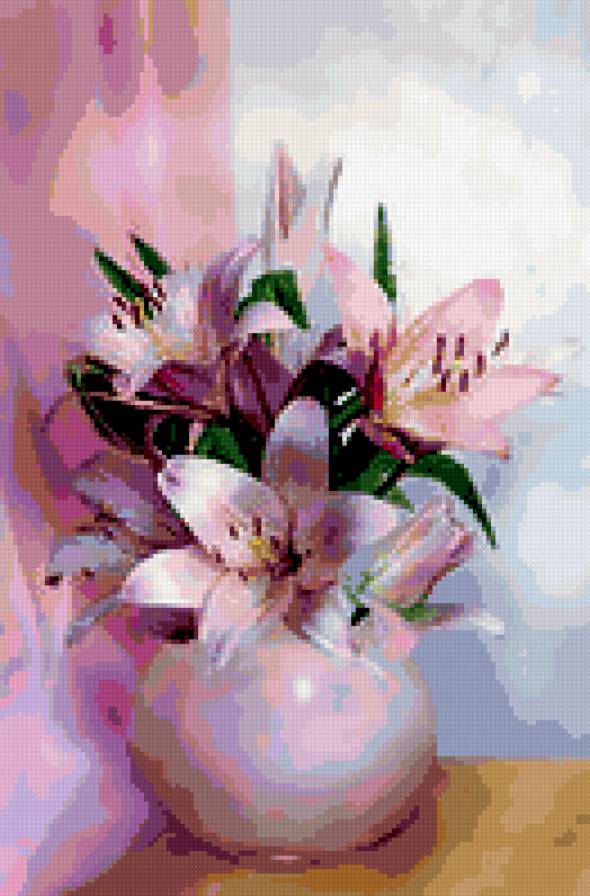натюрморт с лилиями - цветы - предпросмотр