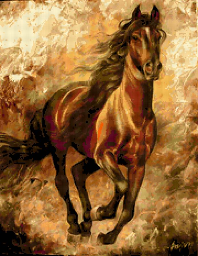"Бегущая лошадь" А. Брагинский - кони - предпросмотр