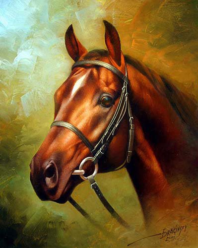 "Голова рыжей лошади" А.Брагинский - конь - оригинал