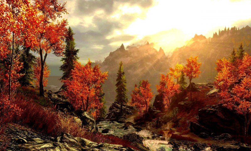 Осень в горах - природа, осень, пейзаж, лес - оригинал