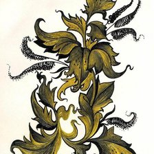 Оригинал схемы вышивки «стилизованные листья» (№419810)