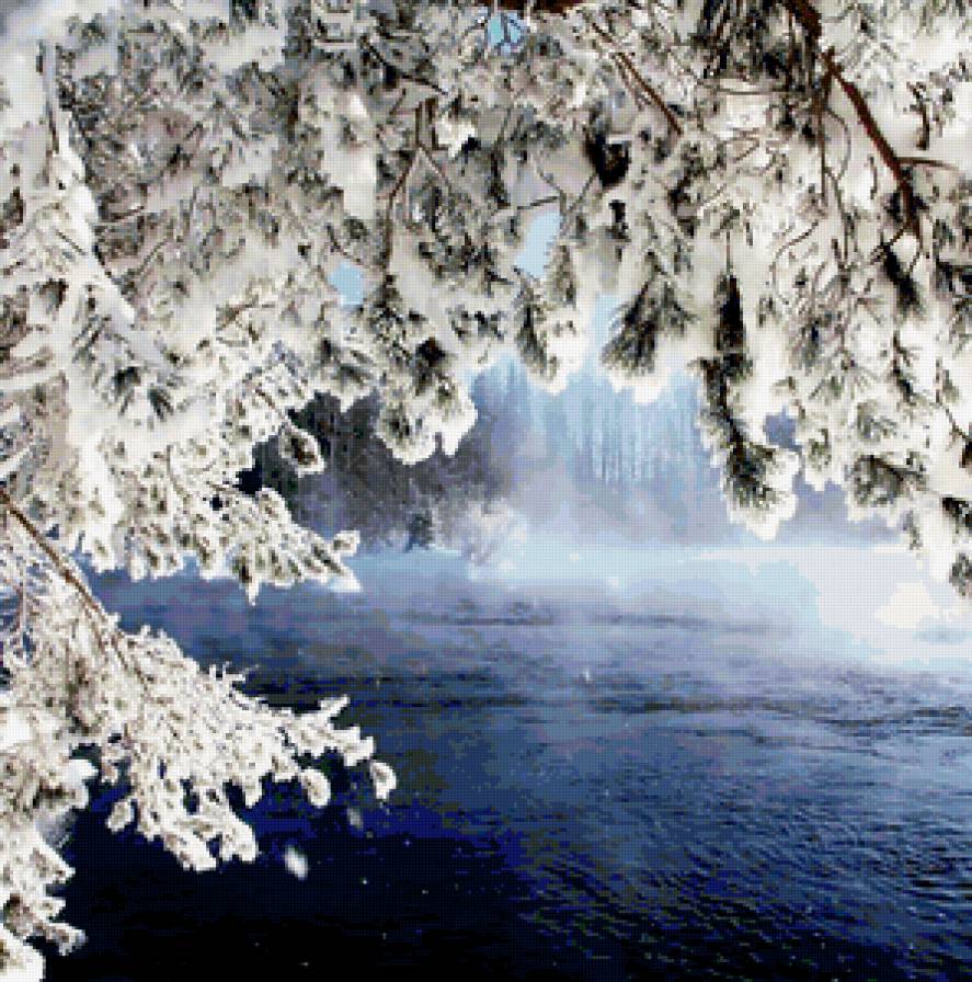 Красивый зимний пейзаж - пейзаж, природа, зима, красота - предпросмотр
