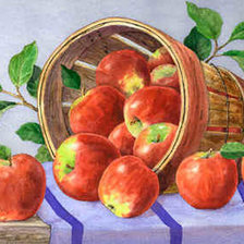 Оригинал схемы вышивки «Корзинка с яблоками» (№420030)