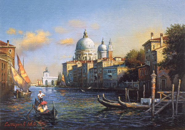 Венецианский канал - город, венеция, улица, пейзаж - оригинал