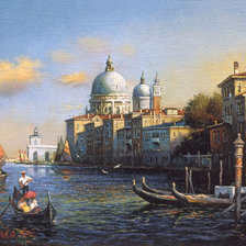 Оригинал схемы вышивки «Венецианский канал» (№420217)