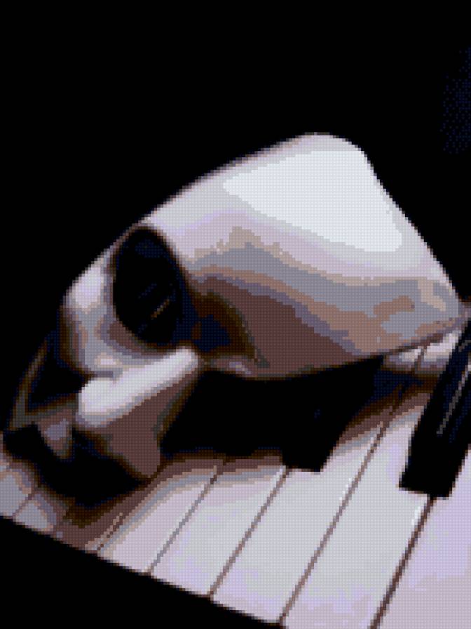 Маска - пианино, маска - предпросмотр