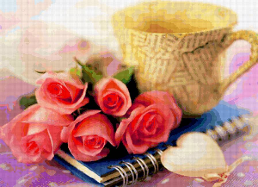 романтика - розы, натюрморт, цветы - предпросмотр