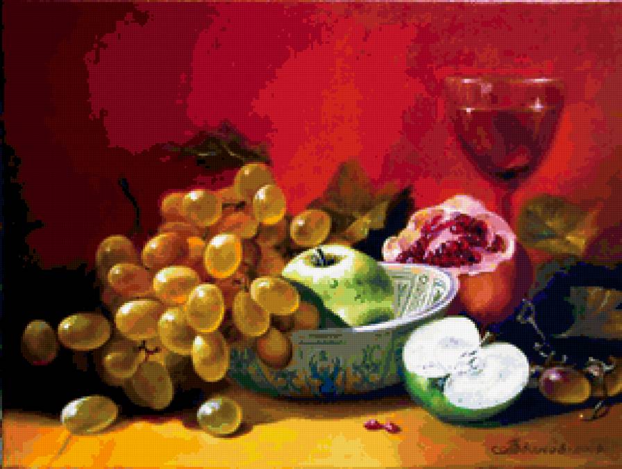 №422114 - живопись, фрукты, натюрморт - предпросмотр