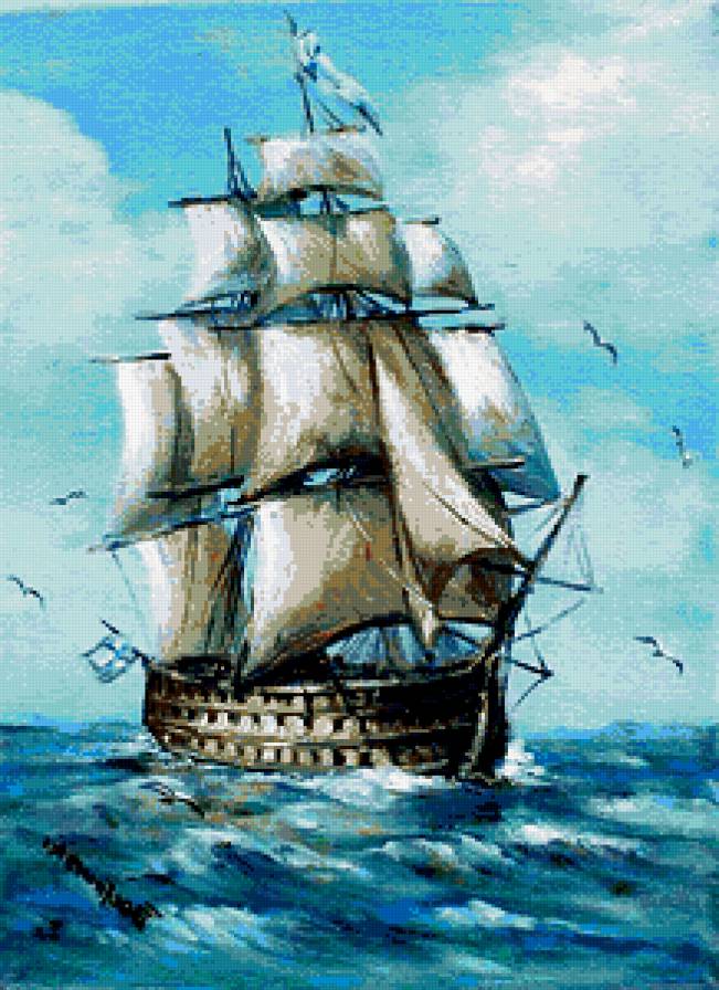корабль - парусник, плавание, море, корабль - предпросмотр
