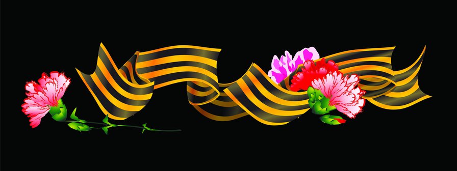 георгиевская лента - цветы, победа, гвоздика, георгиевская лента - оригинал