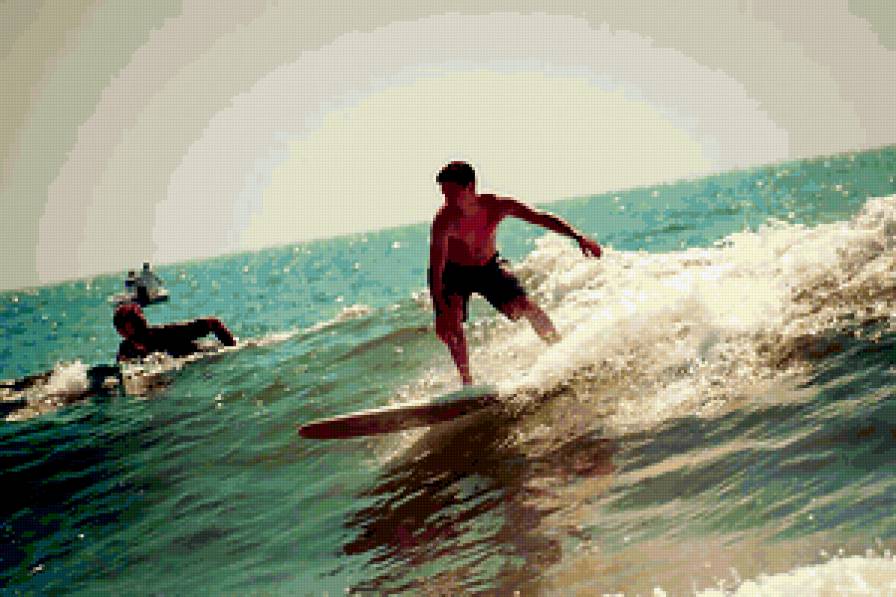 серфинг - человек, серфинг, волны, экстрим, море, отдых - предпросмотр
