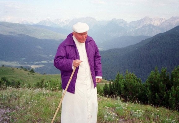 Jan Paweł II w Tatrach - polska, papież, religia, pejzaż - оригинал
